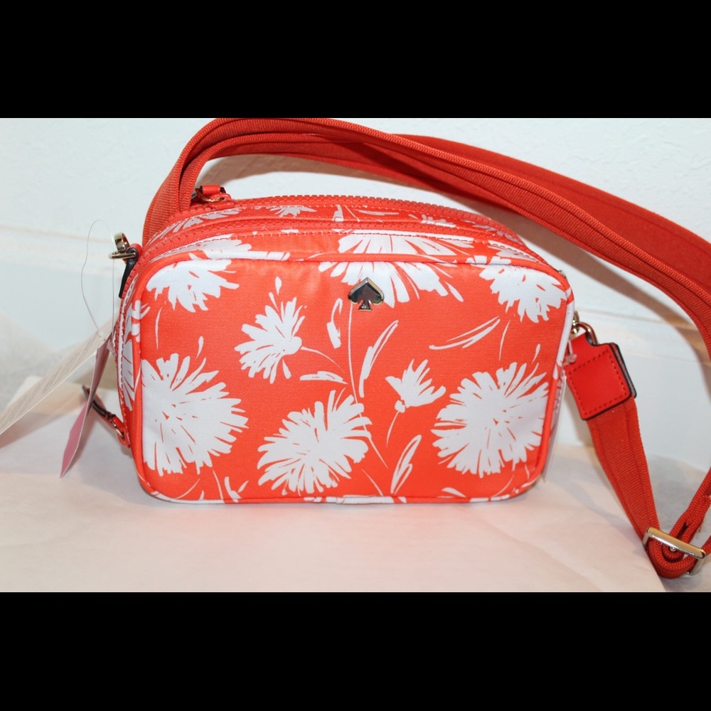 New Kate Spade jae bold blooms small camera bag